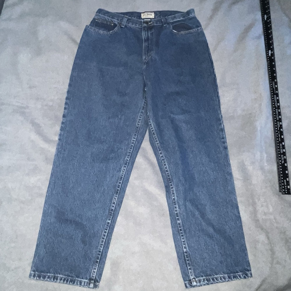 LL‎ Bean Double L Women's Jeans 16 Pet Relaxed Fit Medium Wash